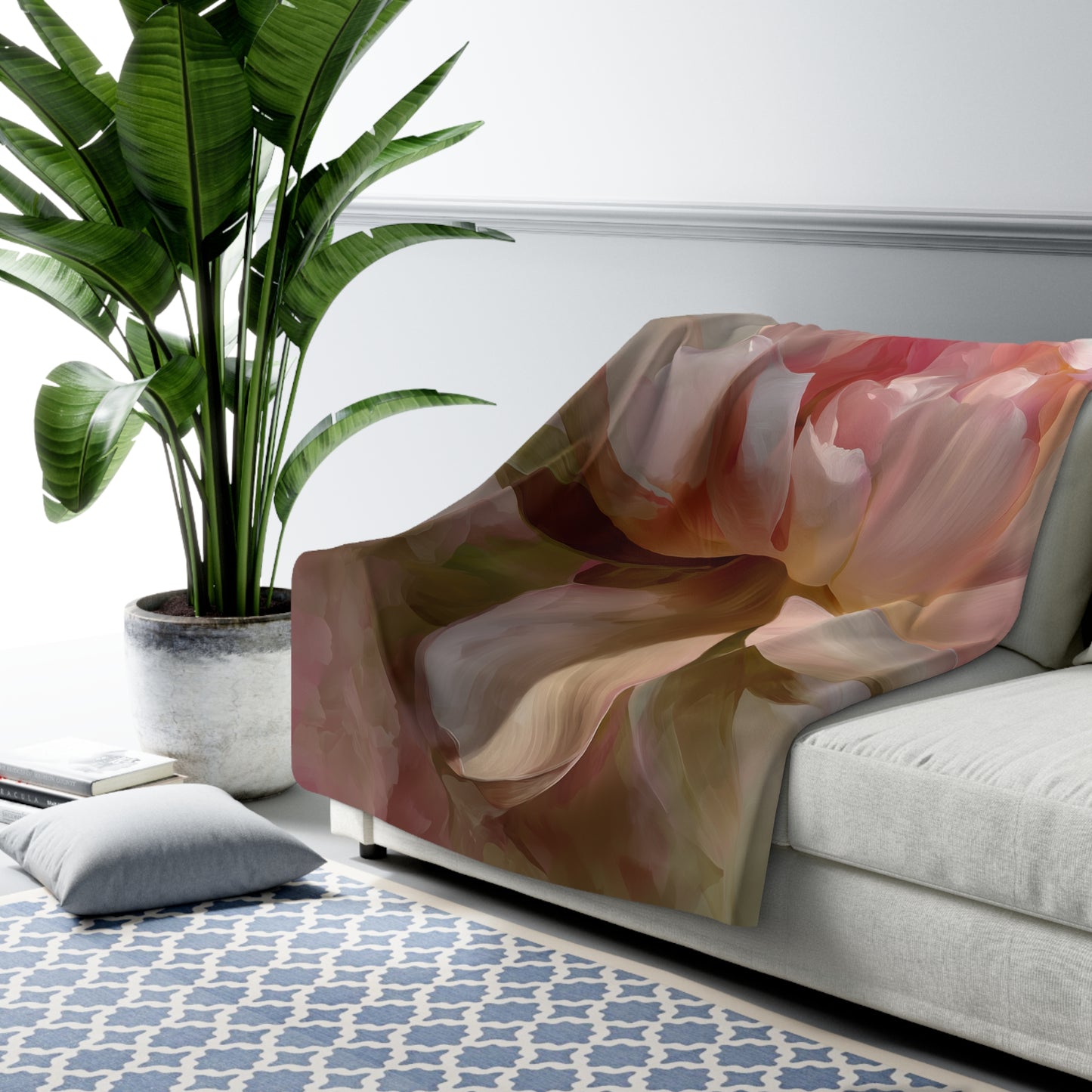 Abstract Lotus Flower Grounding Blanket