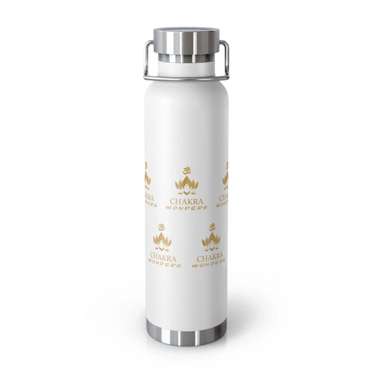 Chakra Wonders Insulated Tumbler in White - 22oz capacity.