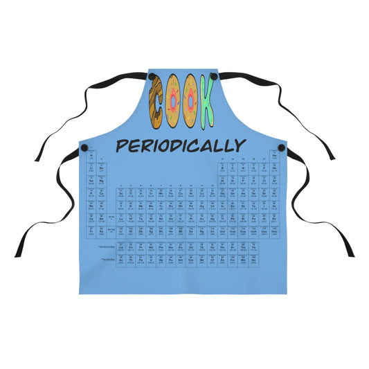 "Cook Periodically" Cooking Apron - Full view of the design on a white background.