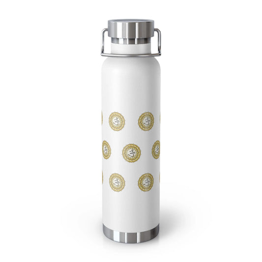 Crown Chakra Insulated Tumbler in White - 22oz capacity.