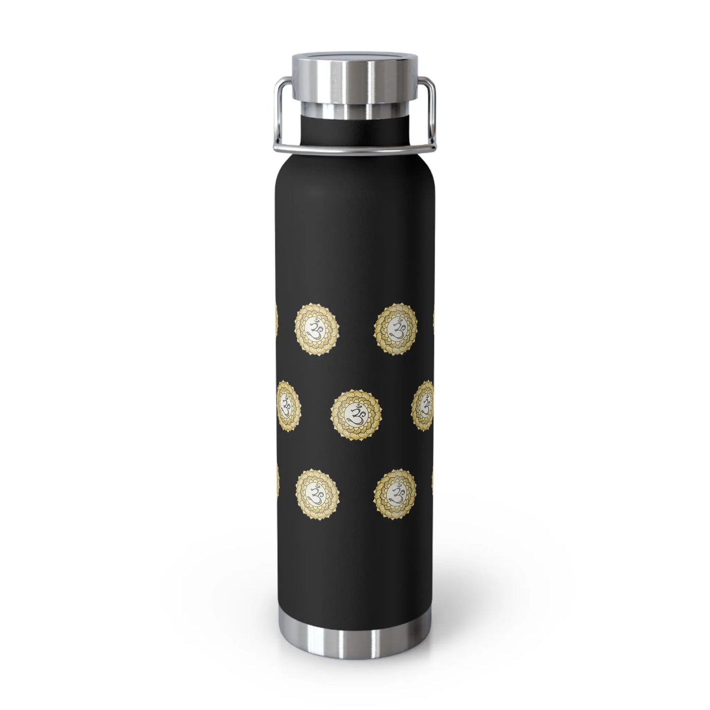 Crown Chakra Insulated Tumbler in Black - 22oz capacity.
