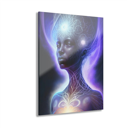 "Cosmic Connection" Acrylic Wall Art shown in the 11" x 14" size on a white background.
