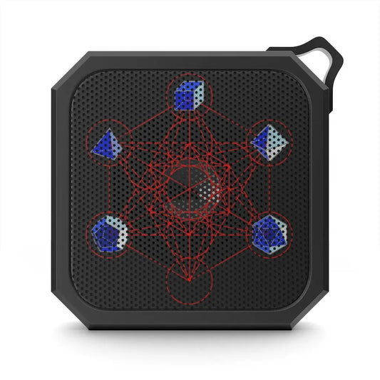 "Metatron's Cube" Outdoor Bluetooth Speaker on a white background.