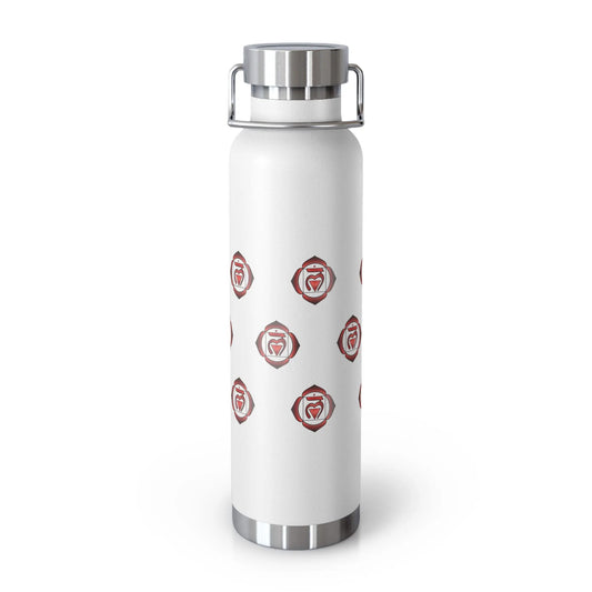 Root Chakra Insulated Tumbler in White - 22oz capacity.