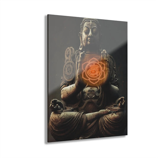 Sacral Chakra Acrylic Wall Art shown in the 11" x 14" size on a white background.