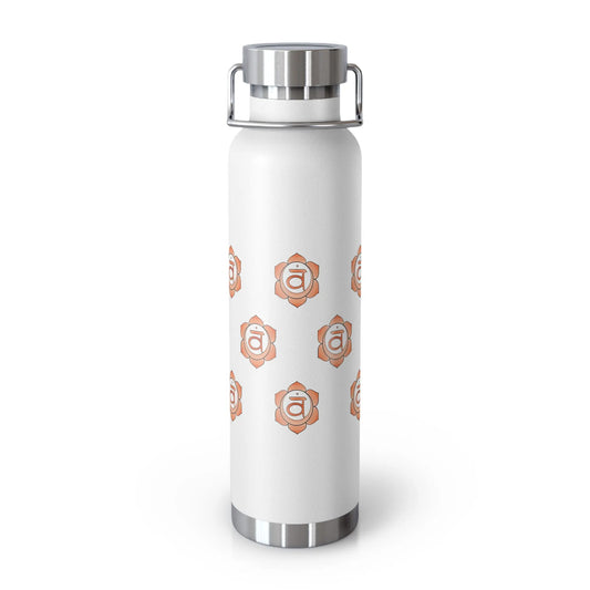 Sacral Chakra Insulated Tumbler in White - 22oz capacity.
