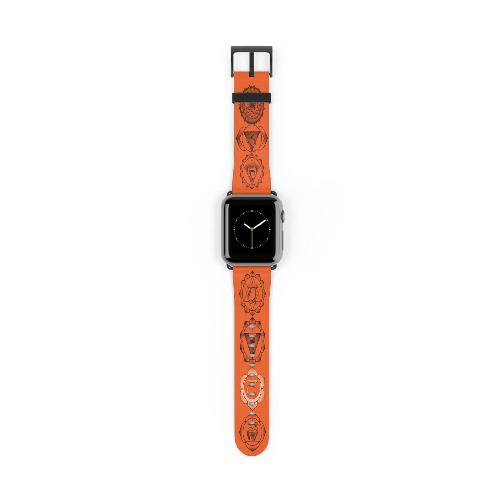 Sacral Chakra band shown attached to an Apple Watch face.