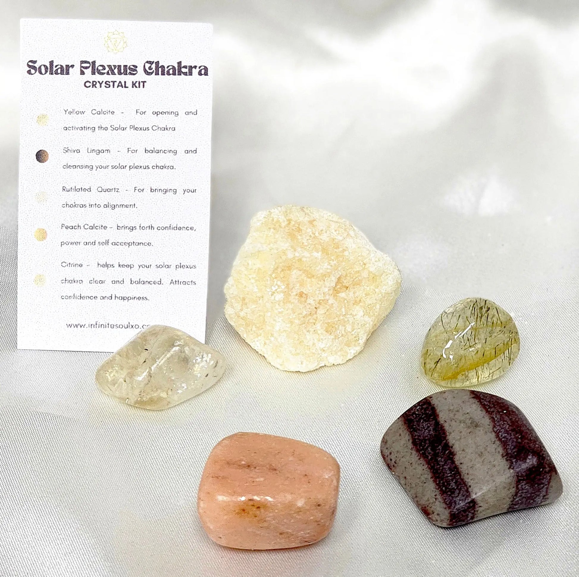 Solar Plexus Chakra Crystal Kit Carmine Eurybia