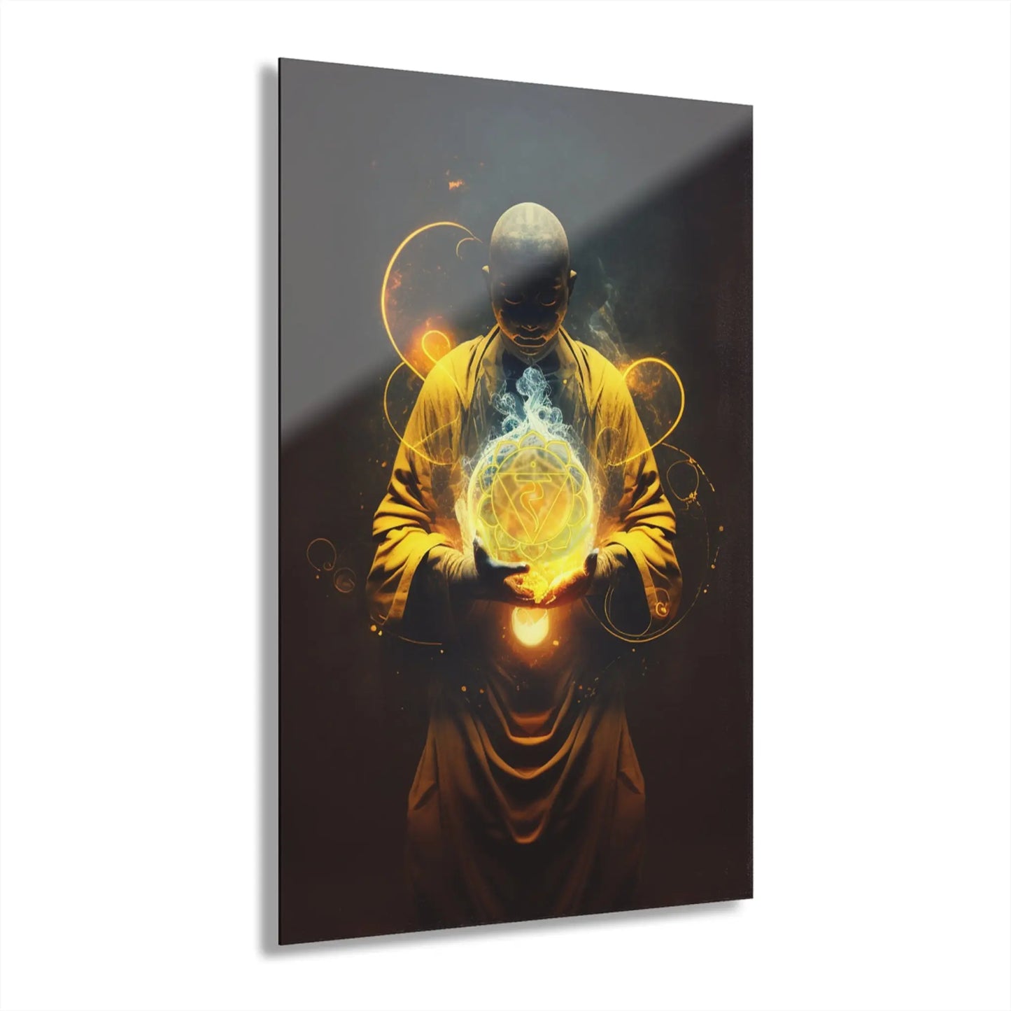 Solar Plexus Chakra Monk Acrylic Art Printify