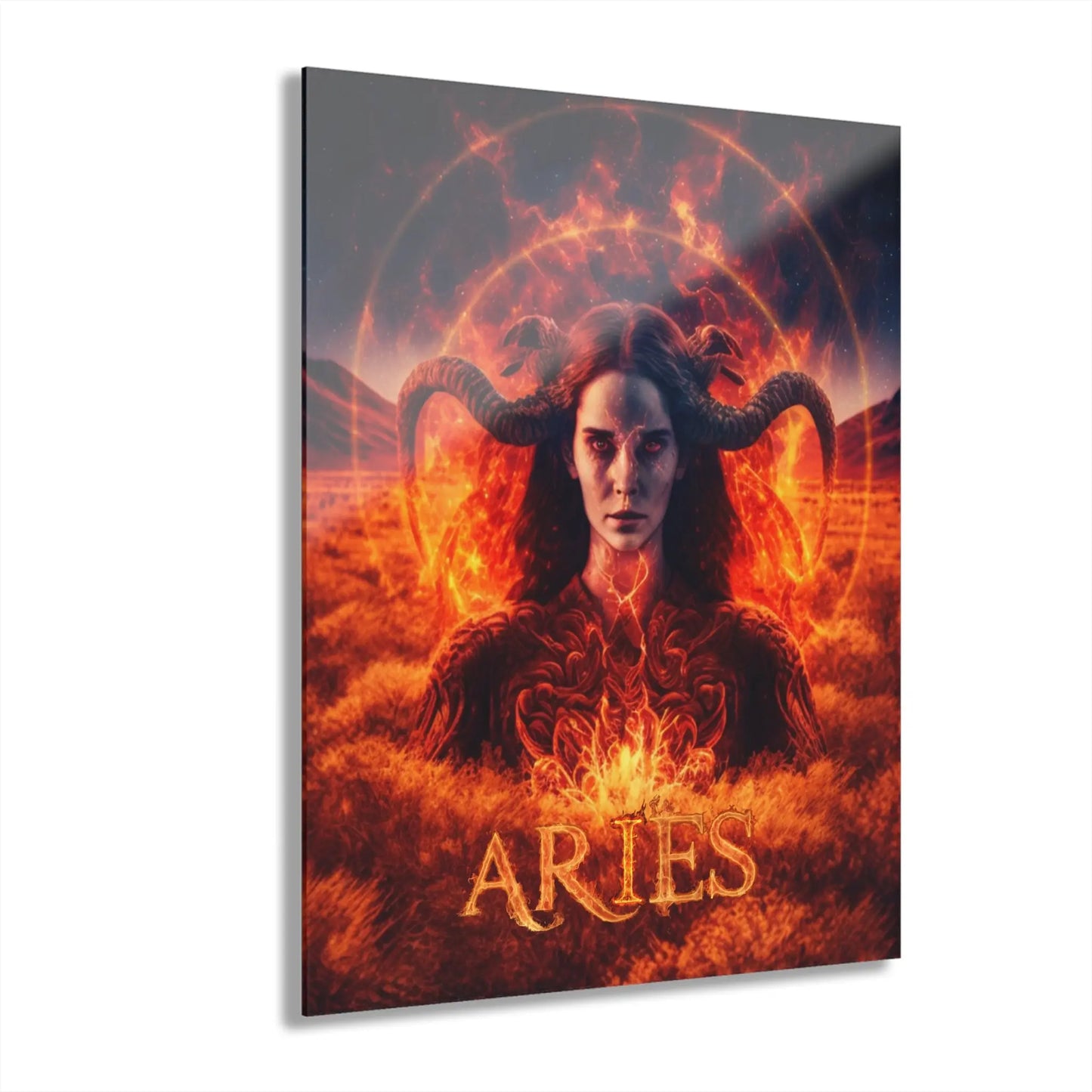 The Aries Fire Acrylic Art Printify