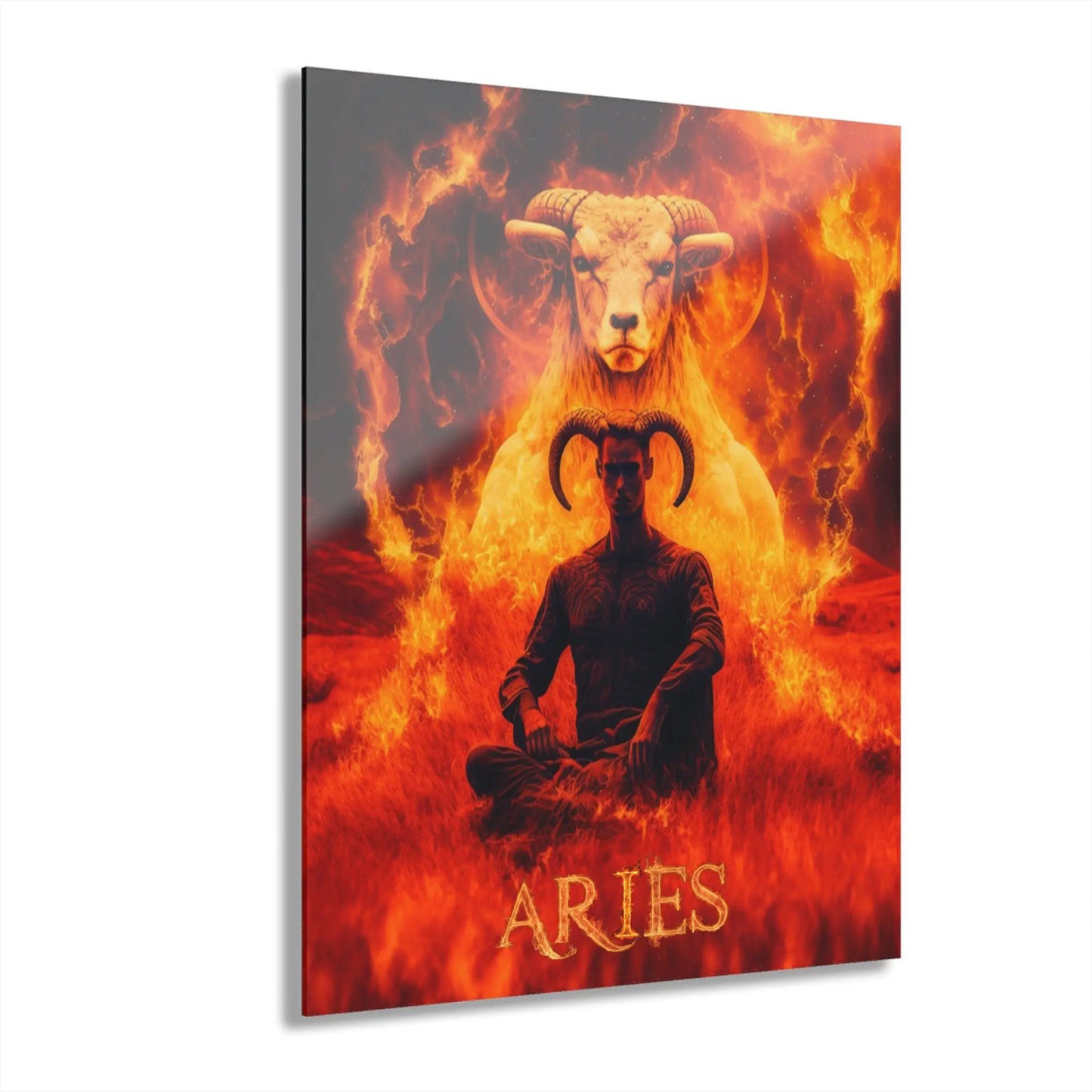 The Aries Ram Spirit Acrylic Art Printify