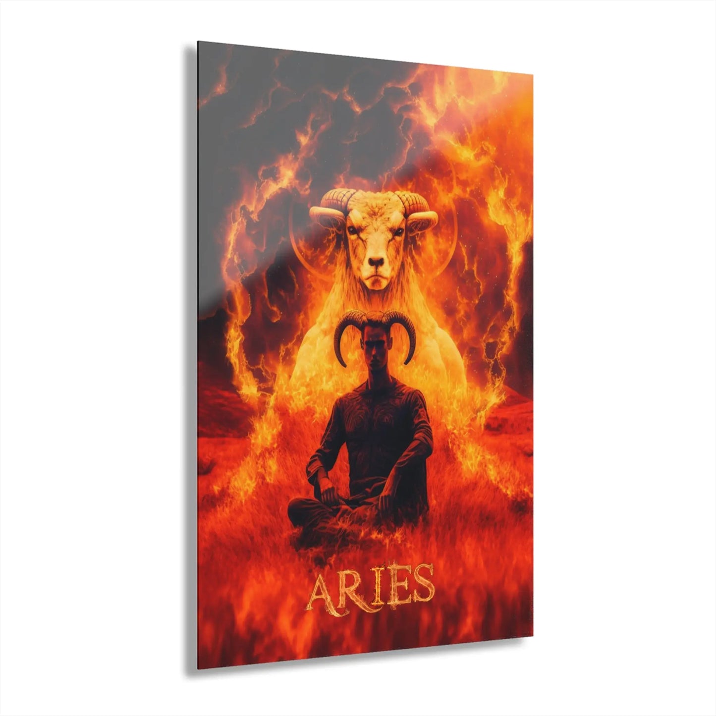 The Aries Ram Spirit Acrylic Art Printify