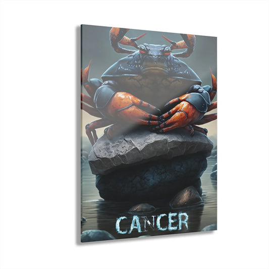 Cancer Zodiac Acrylic Wall Art shown in the 11" x 14" size on a white background.