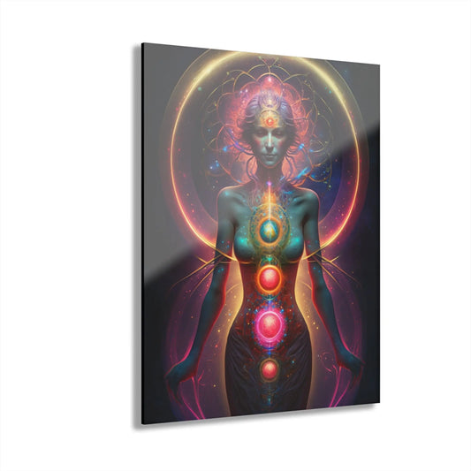 "Celestial Harmony" Acrylic Wall Art shown in the 11" x 14" size on a white background.