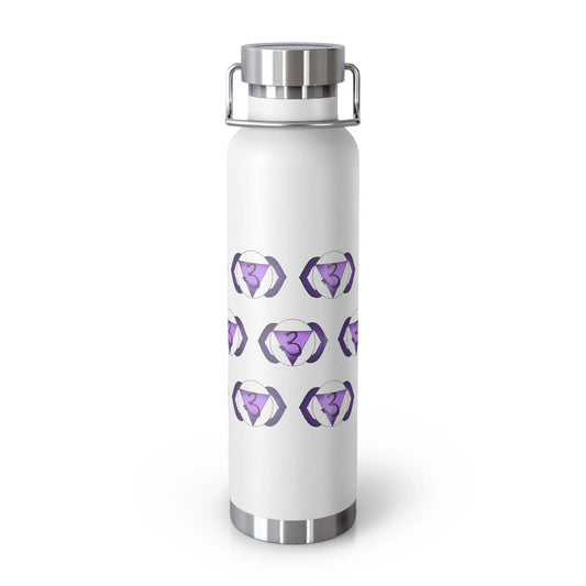 Third Eye Chakra Insulated Tumbler in White - 22oz capacity.