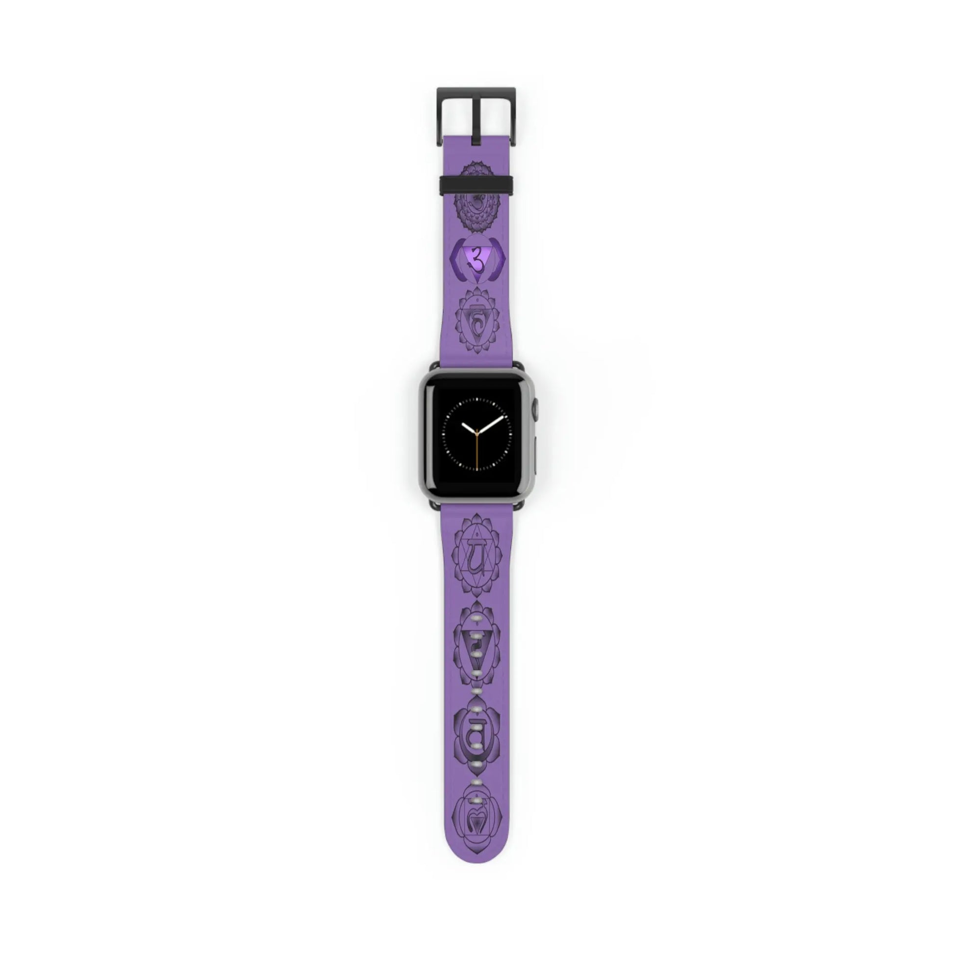 Third Eye Chakra band shown attached to an Apple Watch face.