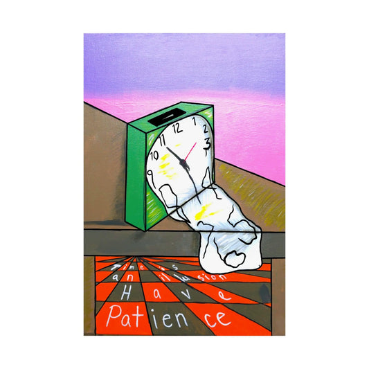 "Time is an Illusion" poster by Te' Youngblood on a clean white background.