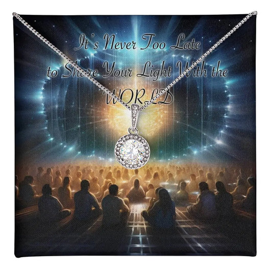 Close-up of the Timeless Brilliance cushion-cut zirconia pendant.