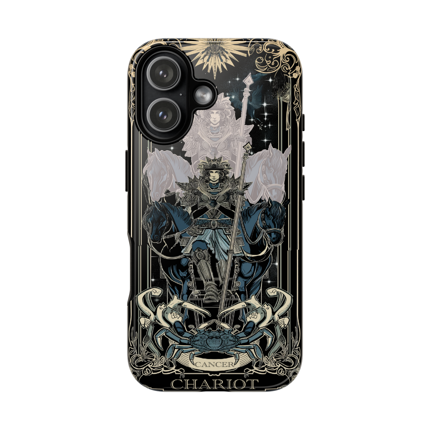 Cancer "The Chariot" Tarot Card Phone Case iPhone 17