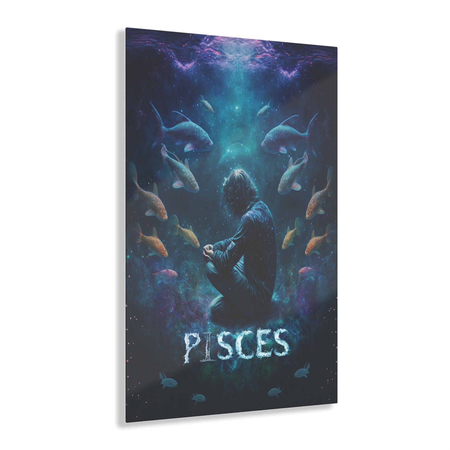 Pisces Masculine Energy Acrylic Portrait Printify