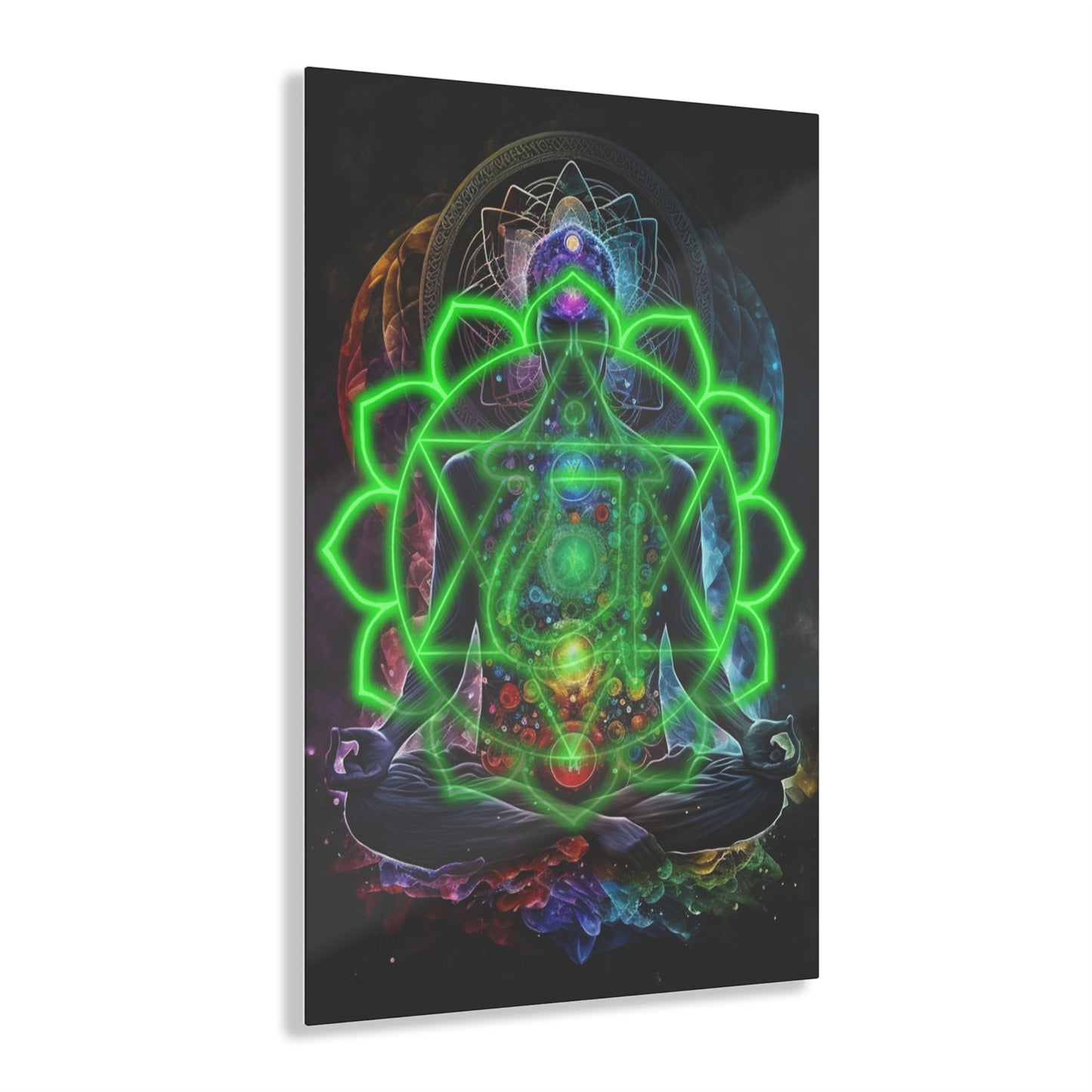 Heart Chakra Cosmos Acrylic Art Printify
