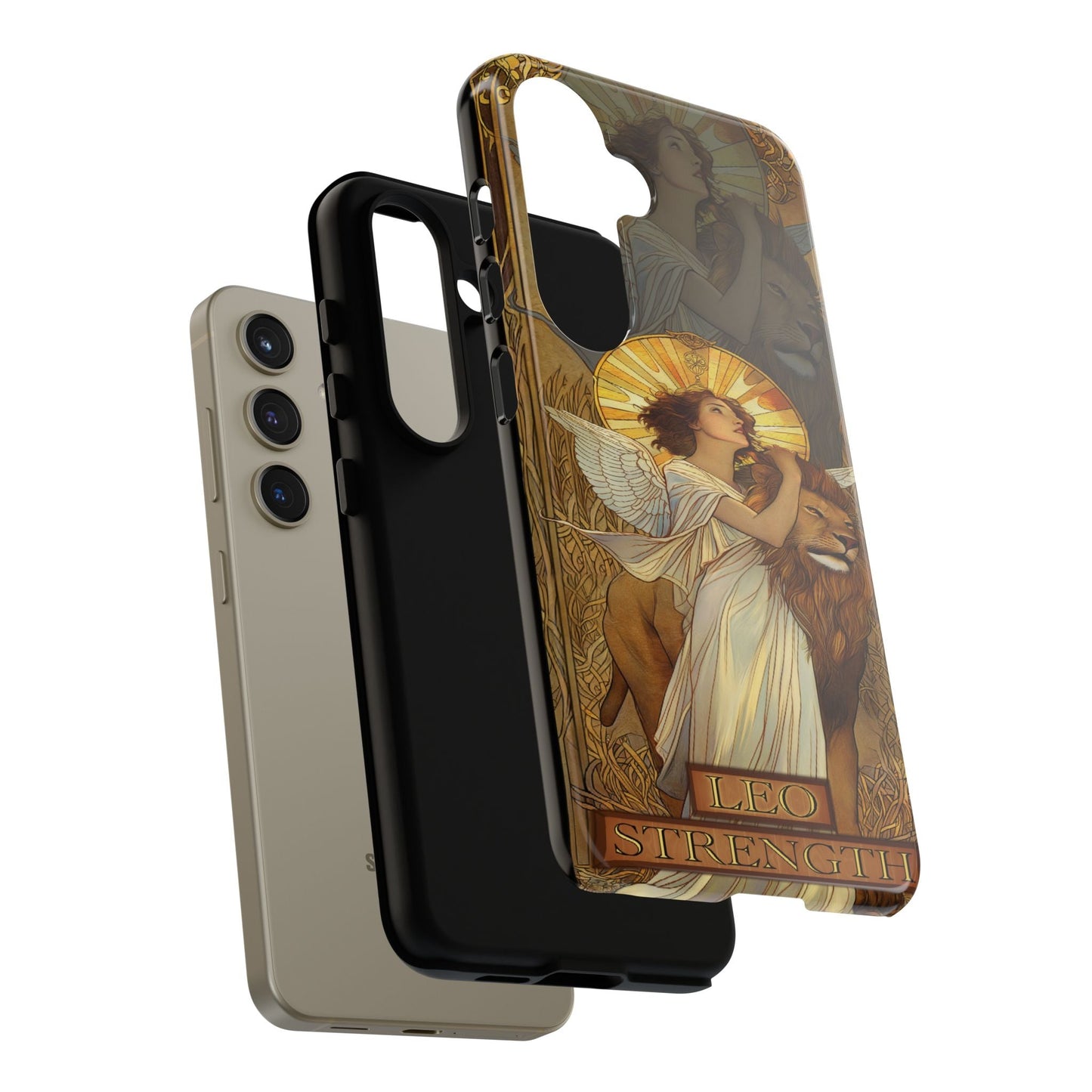 Leo "Strength" Tarot Card Phone Case Showing durability layers 