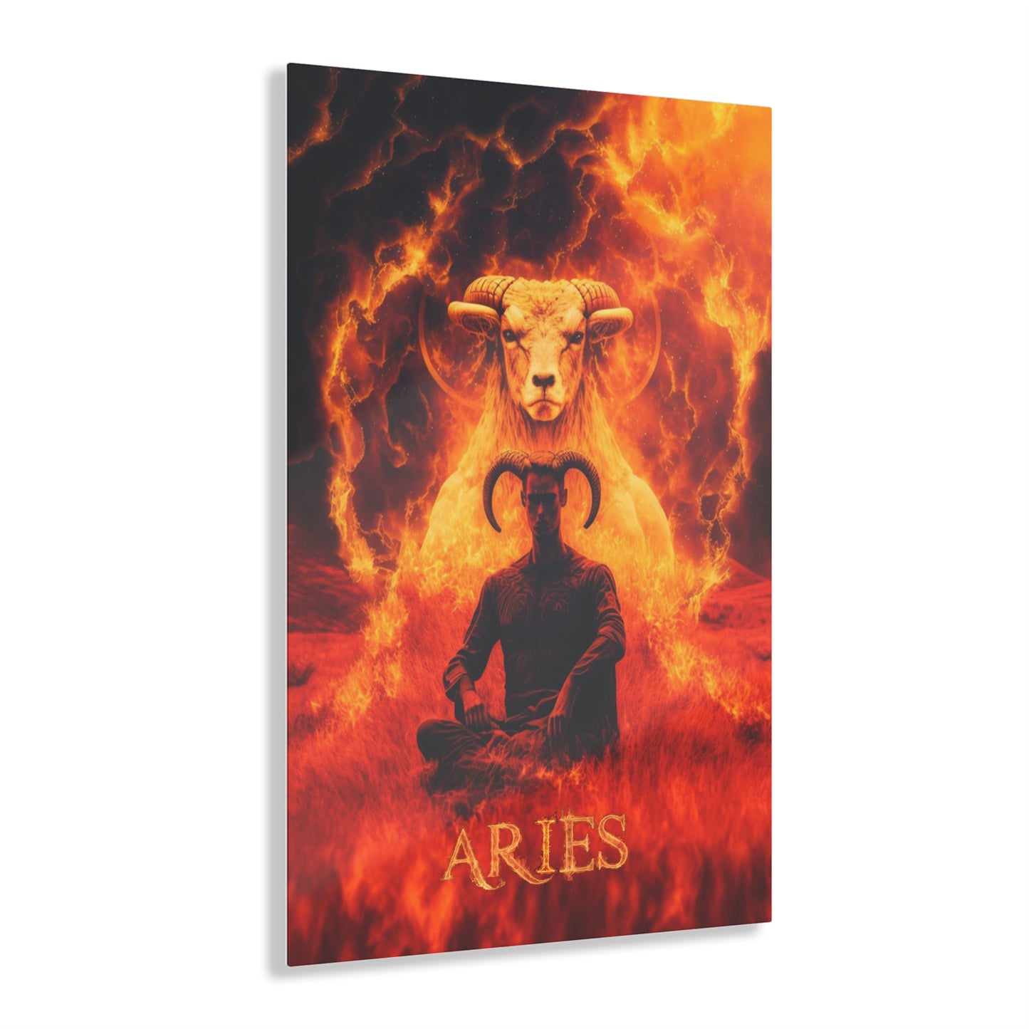 The Aries Ram Spirit Acrylic Art Printify