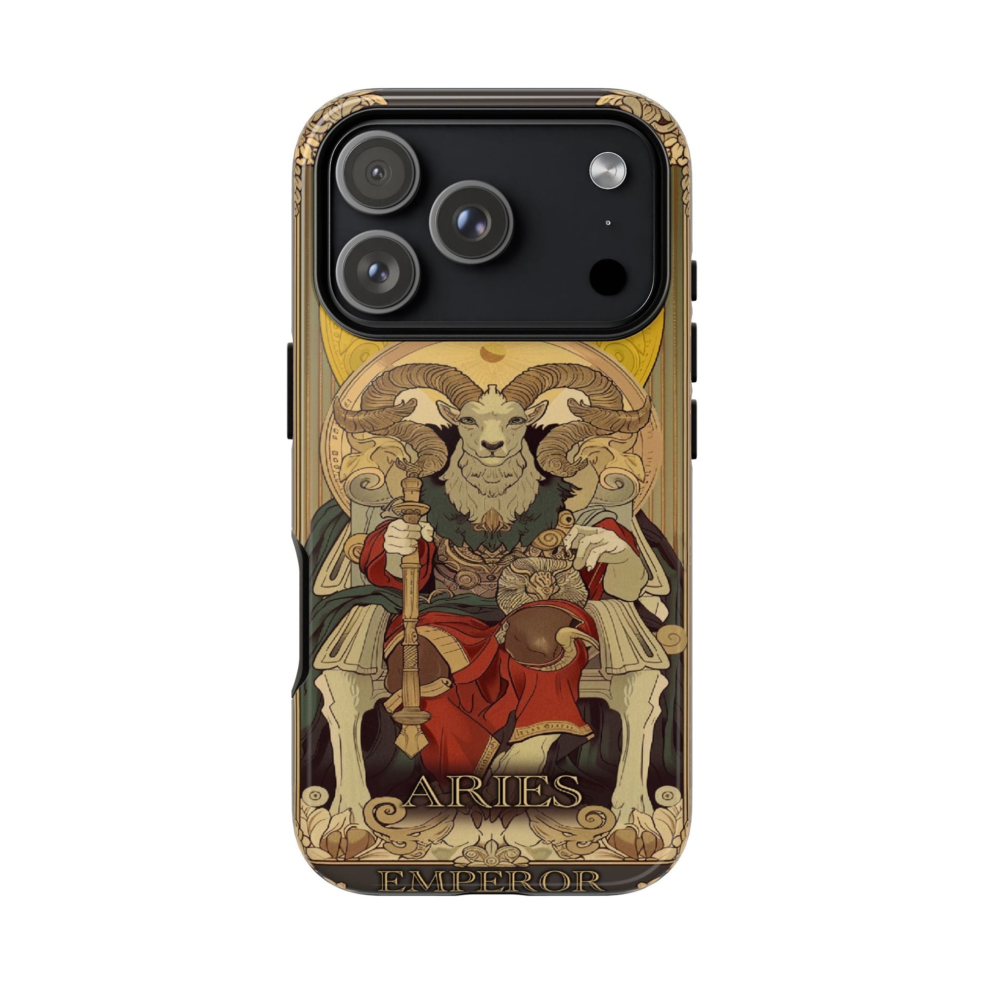 Aries "The Emperor" Tarot Card Phone Case Printify
