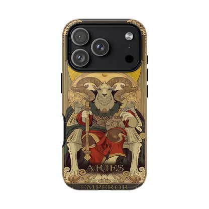 Aries "The Emperor" Tarot Card Phone Case Printify