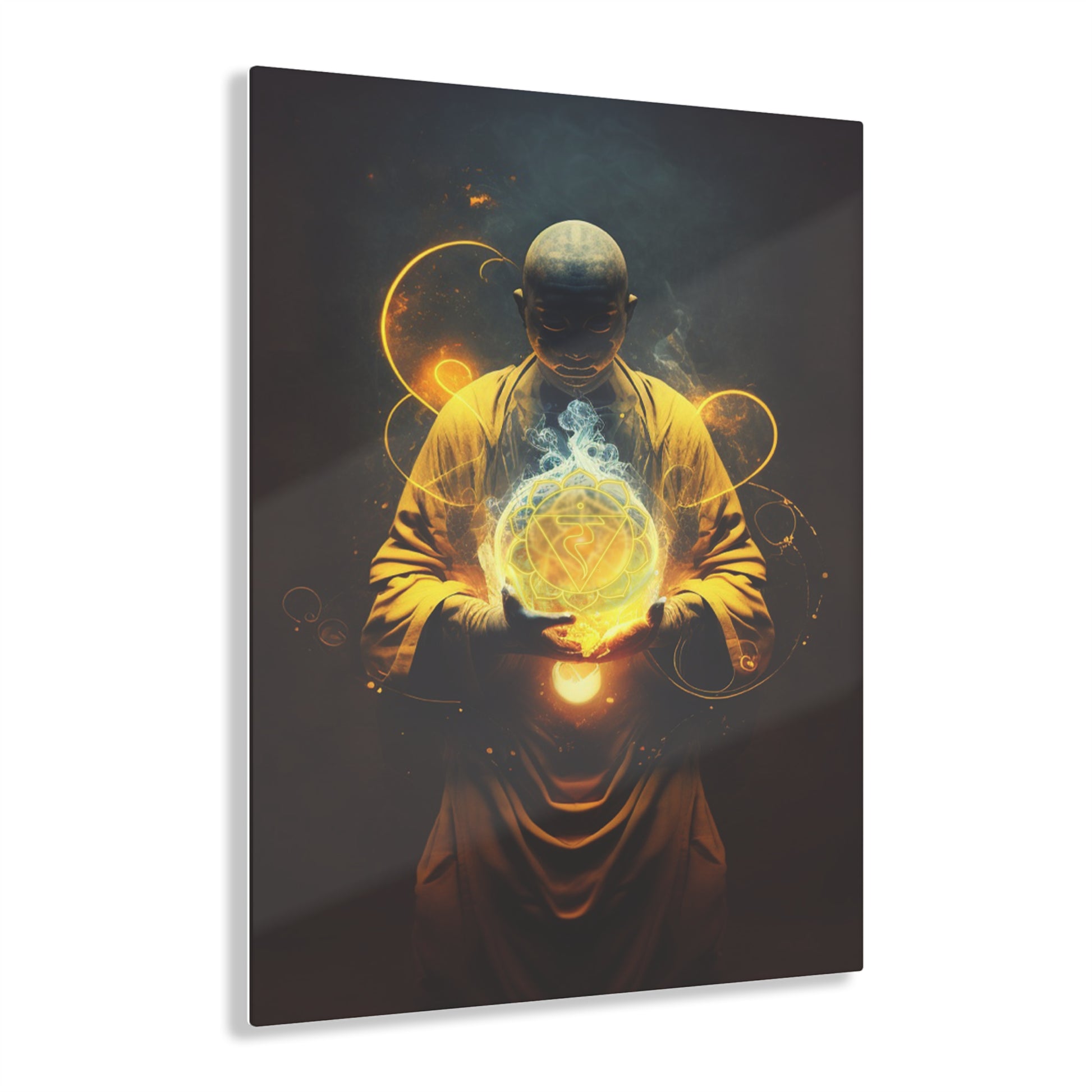 Solar Plexus Chakra Monk Acrylic Art Printify