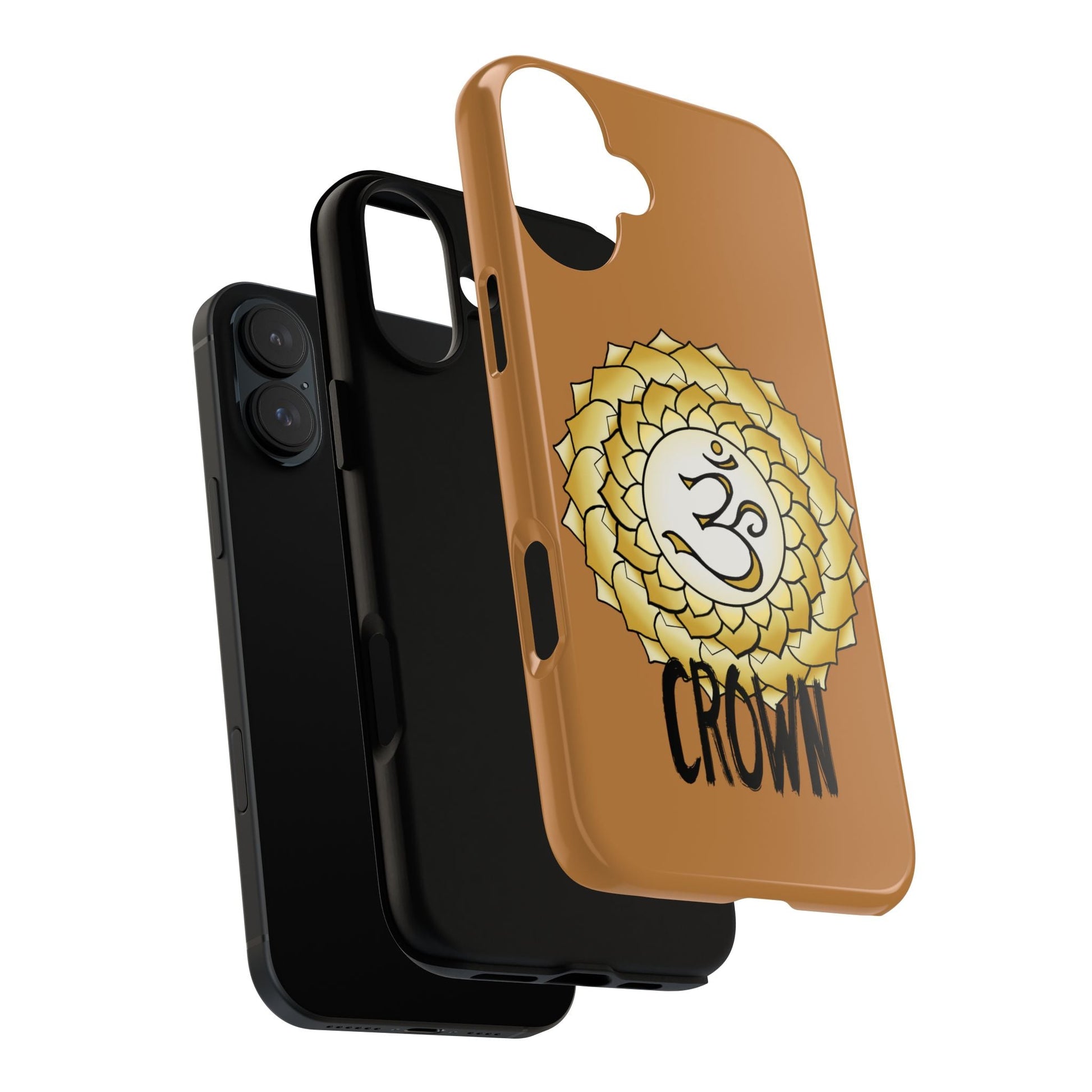 Crown Chakra Phone Case - Sahasrara showing durability layers 
