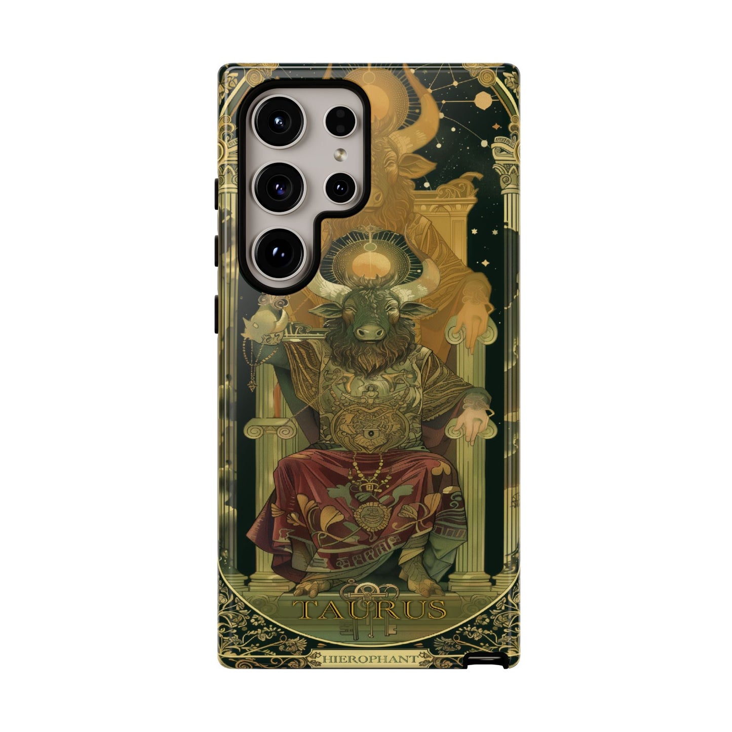 Taurus "The Hierophant" Tarot Card Phone Case Samsung Galaxy S24 Ultra