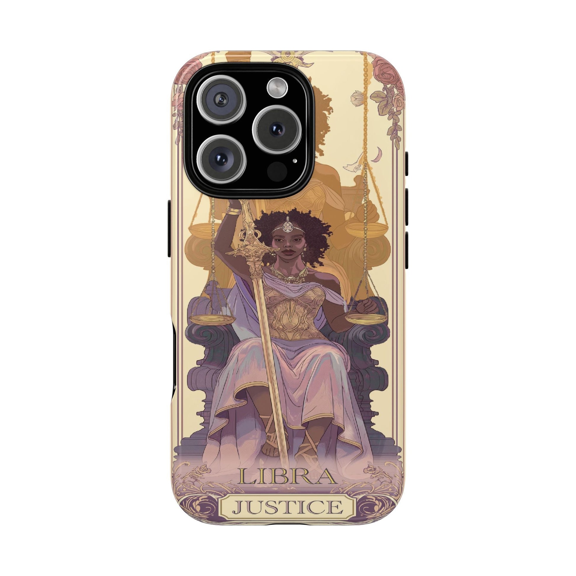 Libra "Justice" Tarot Card Phone Case iPhone 16 Plus Max