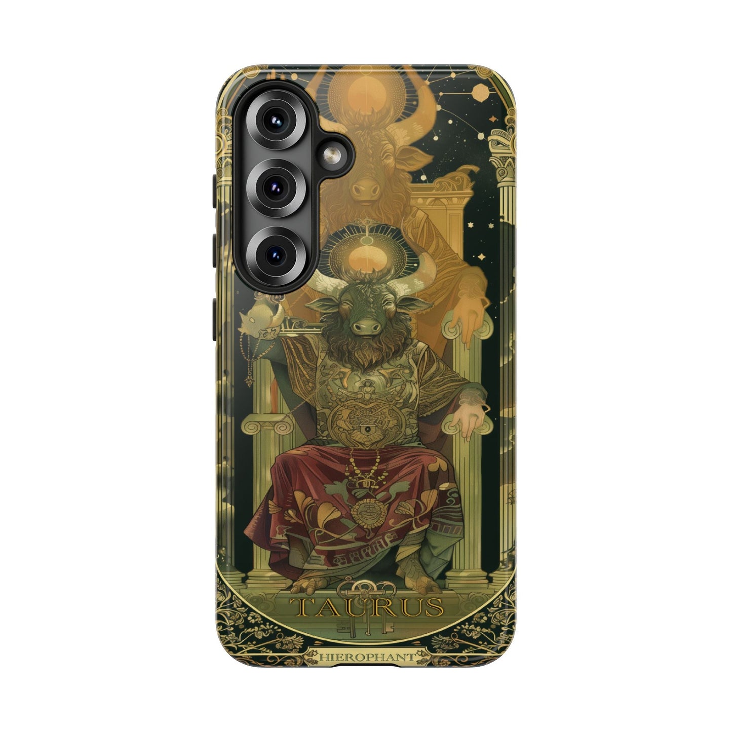 Taurus "The Hierophant" Tarot Card Phone Case Samsung Galaxy S25