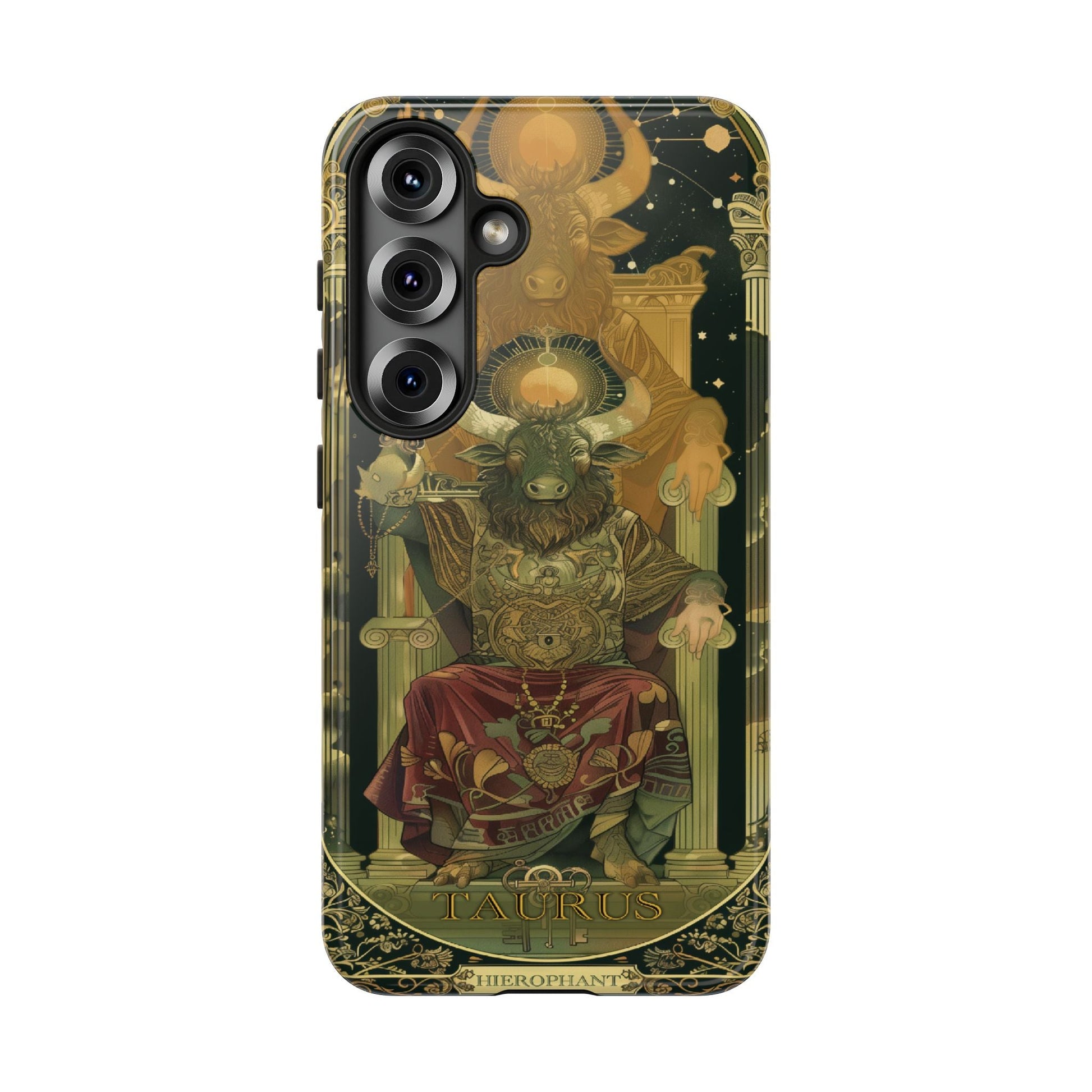 Taurus "The Hierophant" Tarot Card Phone Case Samsung Galaxy S25