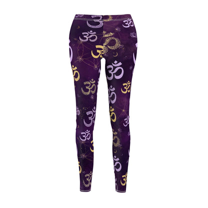 Om Symbol Yoga Leggings | Purple Spiritual Athleisure