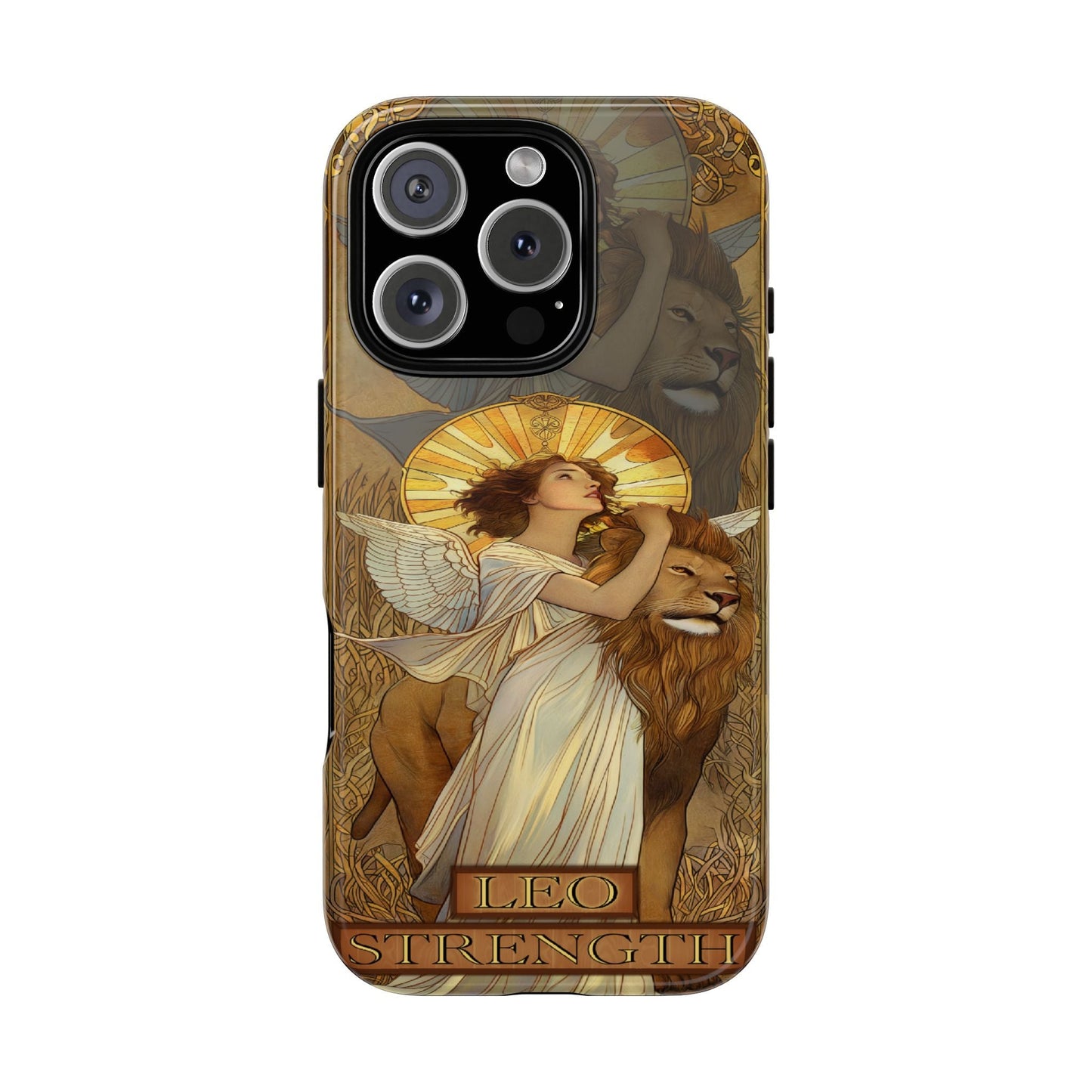 Leo "Strength" Tarot Card Phone Case iPhone 16 Pro