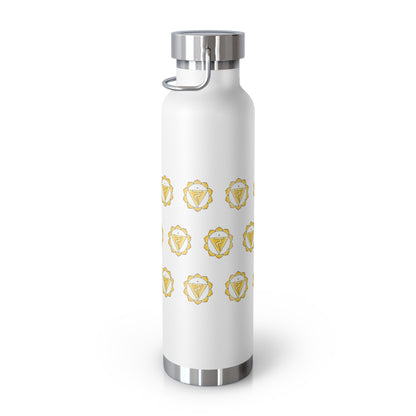 Solar Plexus Chakra Copper Vacuum Insulated Bottle, 22oz Printify