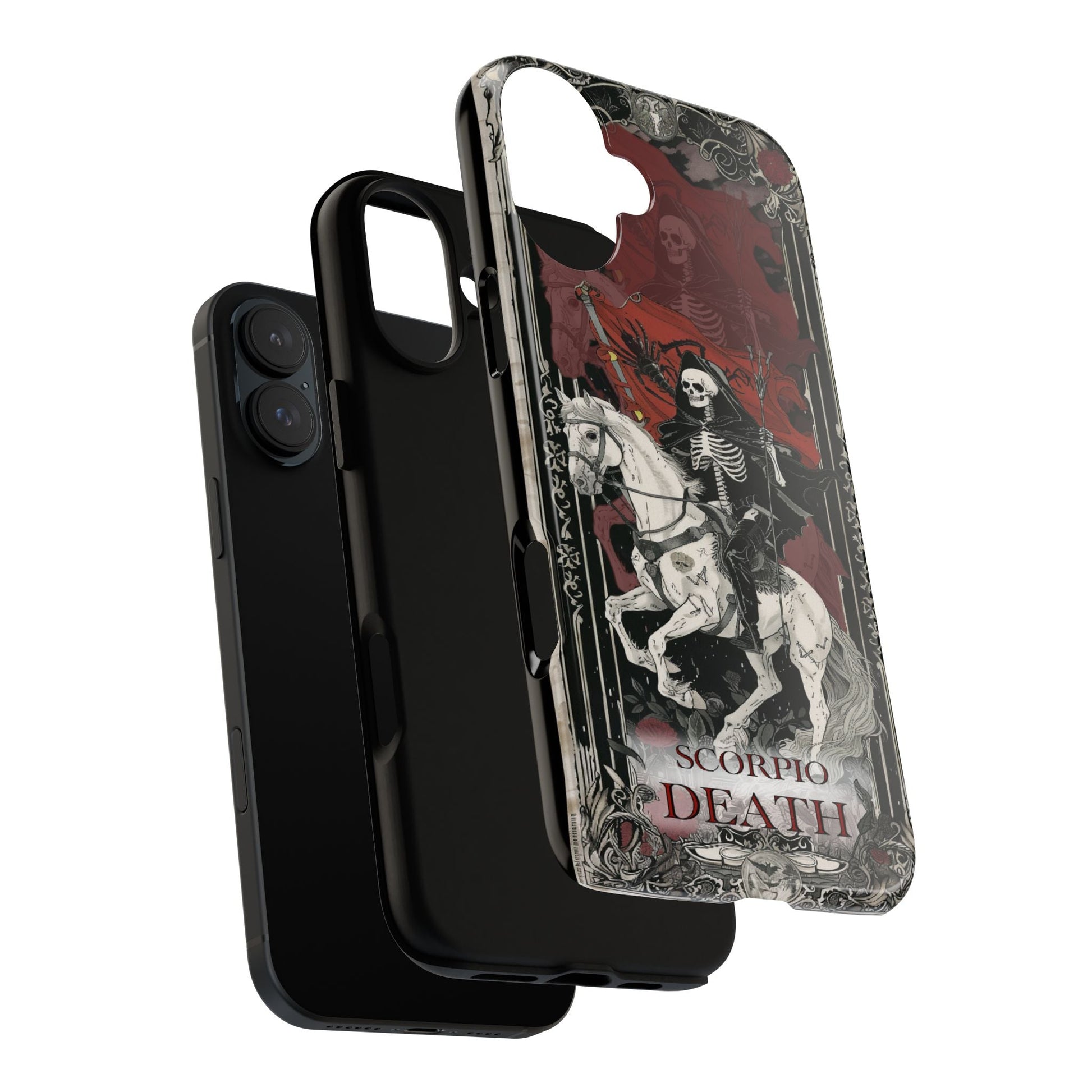 Scorpio "Death" Tarot Card Phone Case showing durability layers 