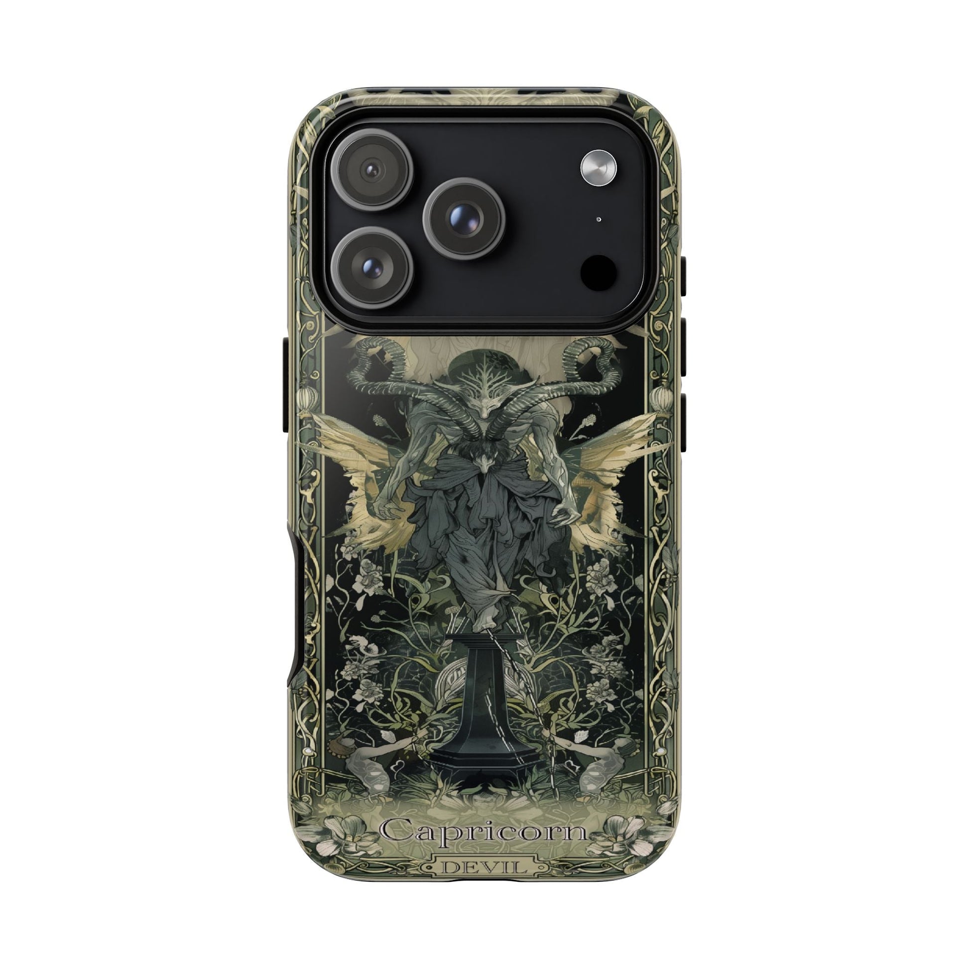 Capricorn "The Devil" Tarot Card Phone Case Printify