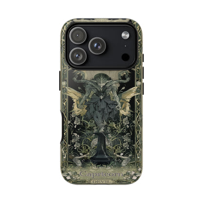 Capricorn "The Devil" Tarot Card Phone Case Printify