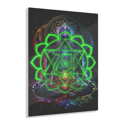 Heart Chakra Cosmos Acrylic Art Printify