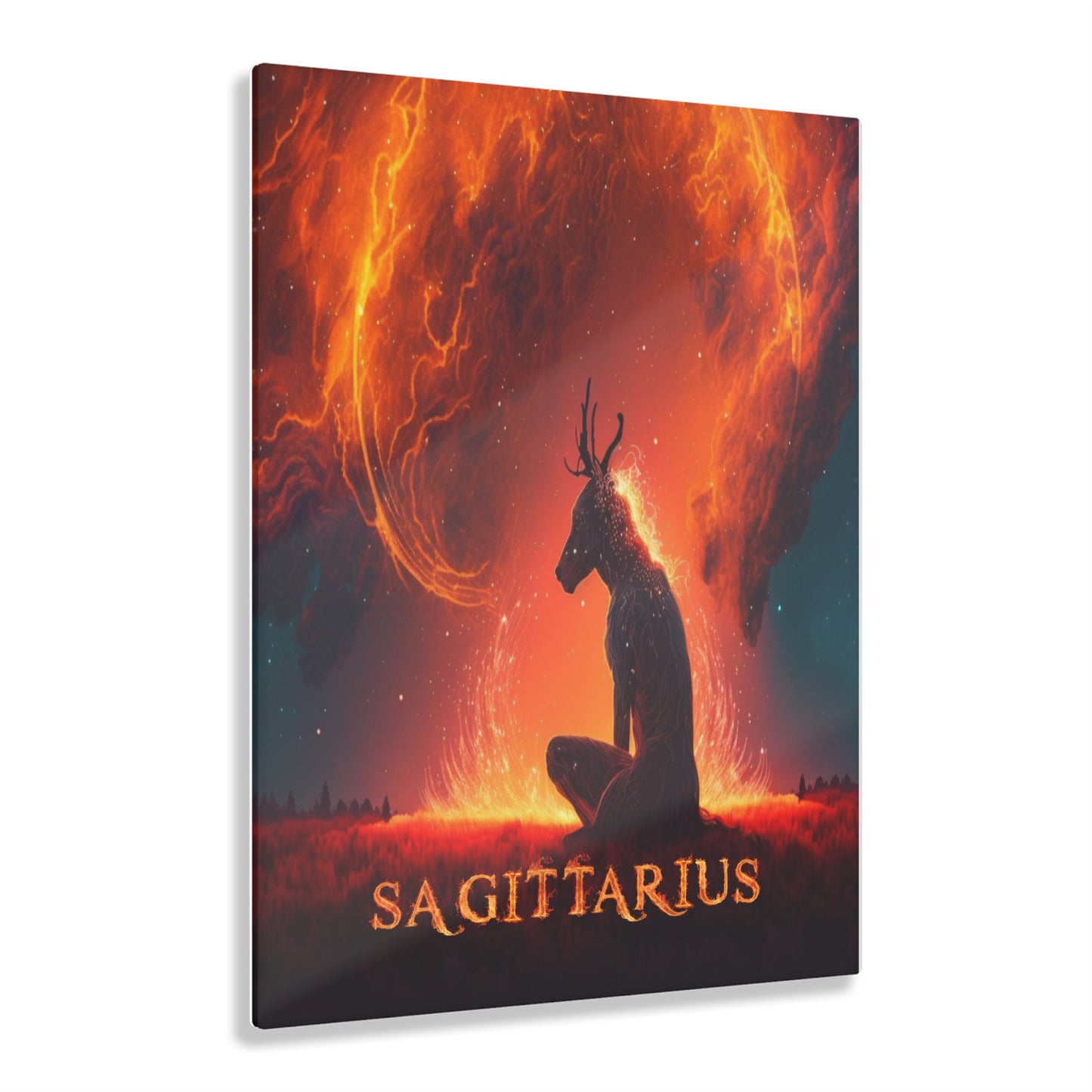 The Sagittarius Starfire Meditation Acrylic Art Printify