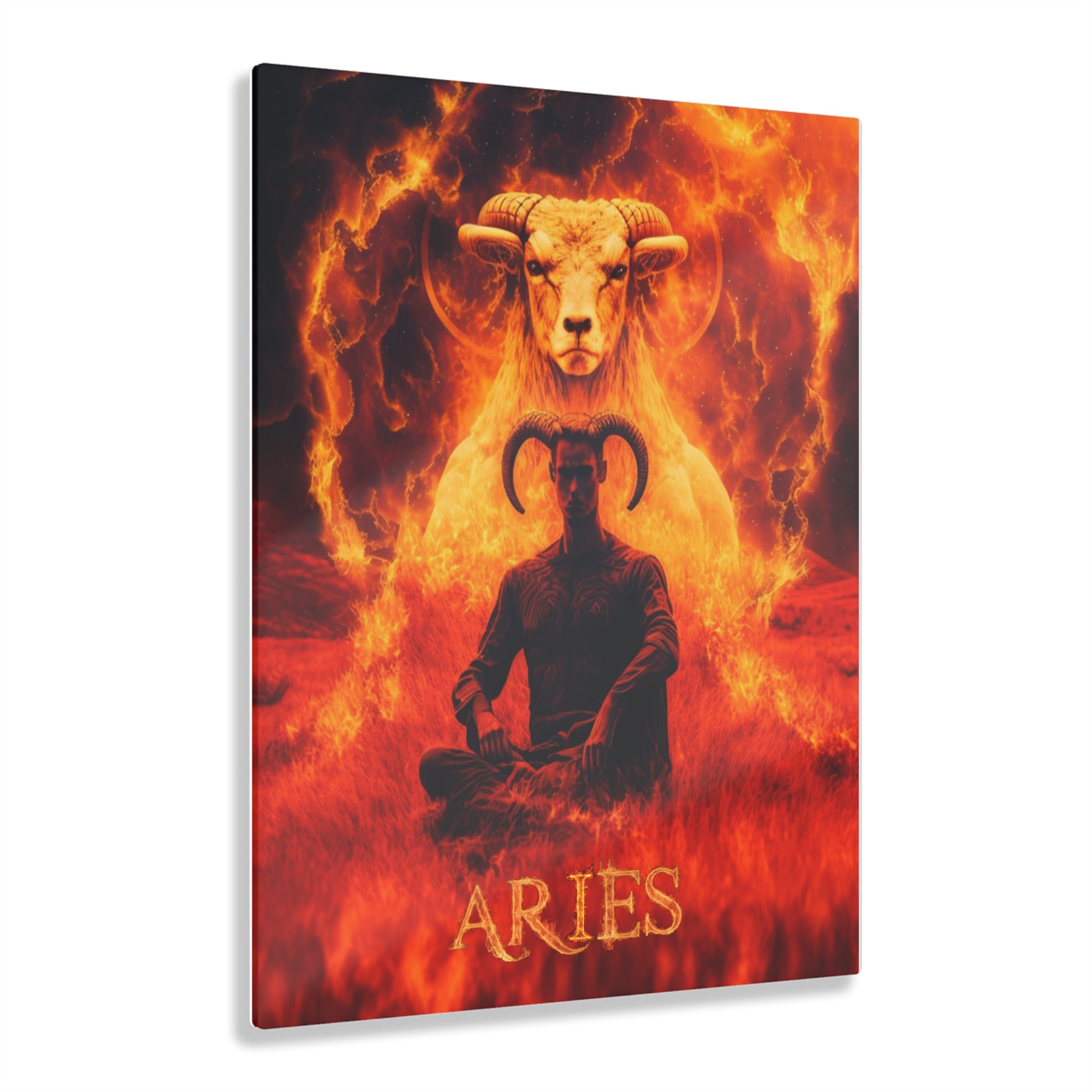The Aries Ram Spirit Acrylic Art Printify