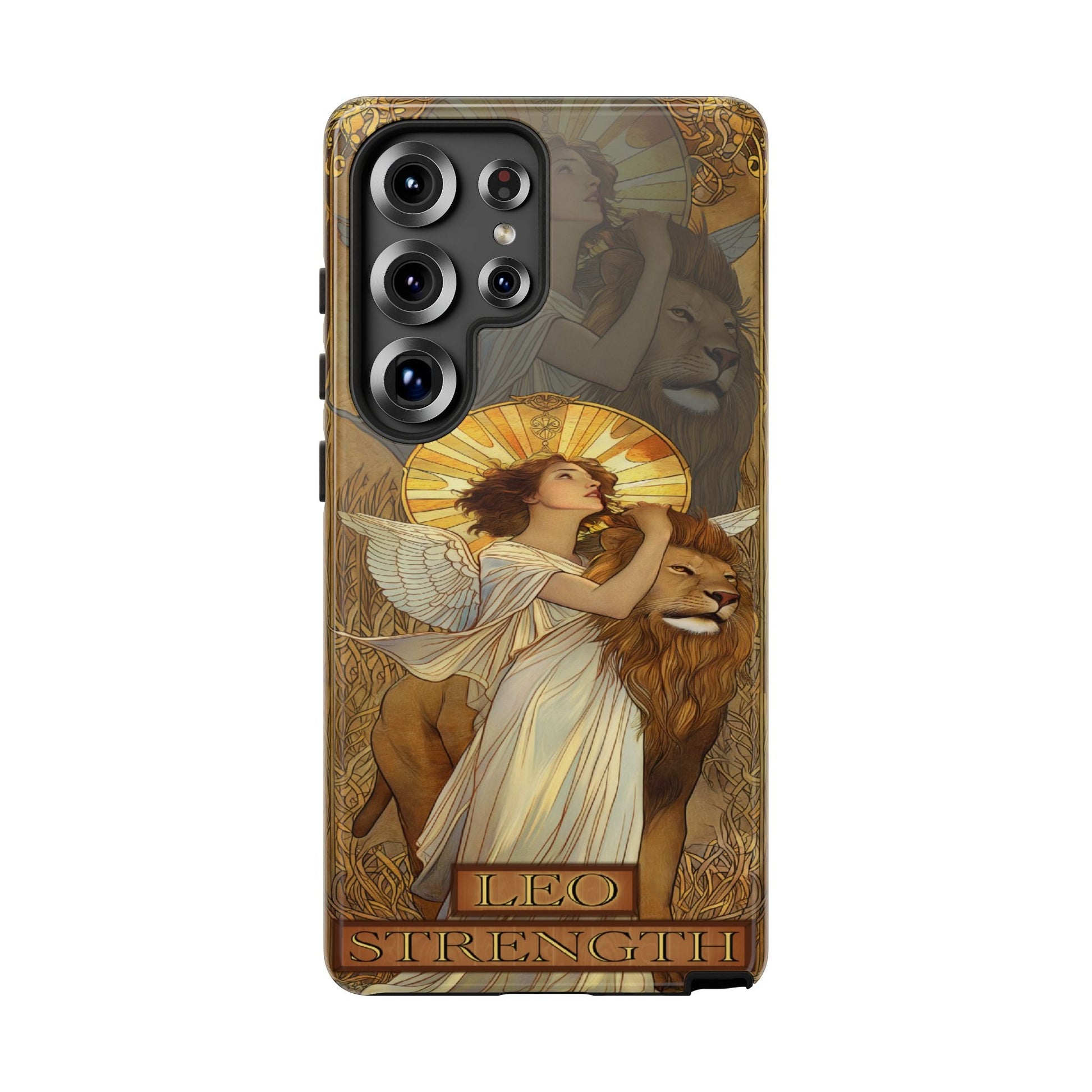 Leo "Strength" Tarot Card Phone Case Samsung Galaxy S25 Ultra