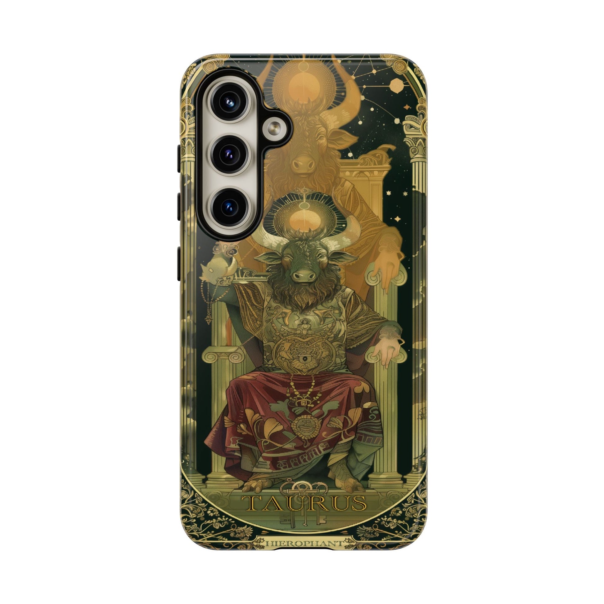 Taurus "The Hierophant" Tarot Card Phone Case Samsung Galaxy S24