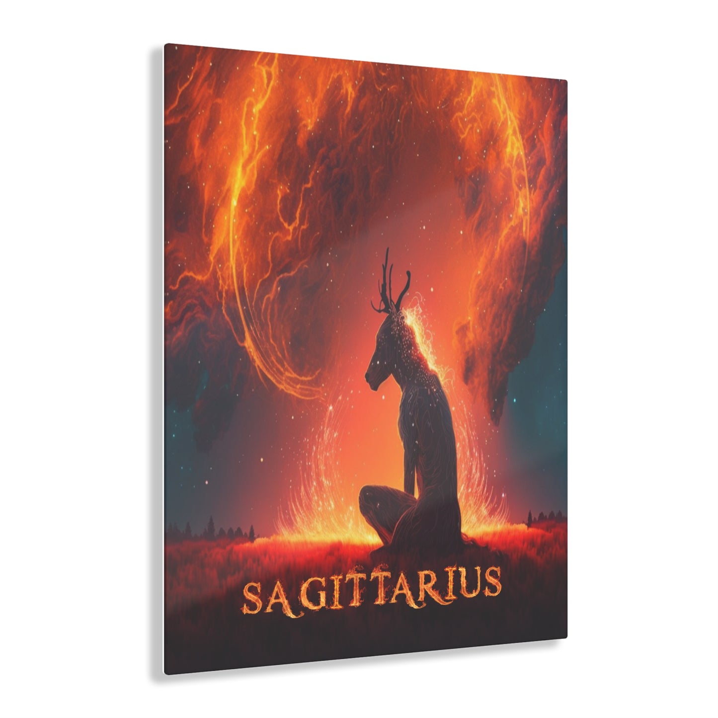 The Sagittarius Starfire Meditation Acrylic Art Printify