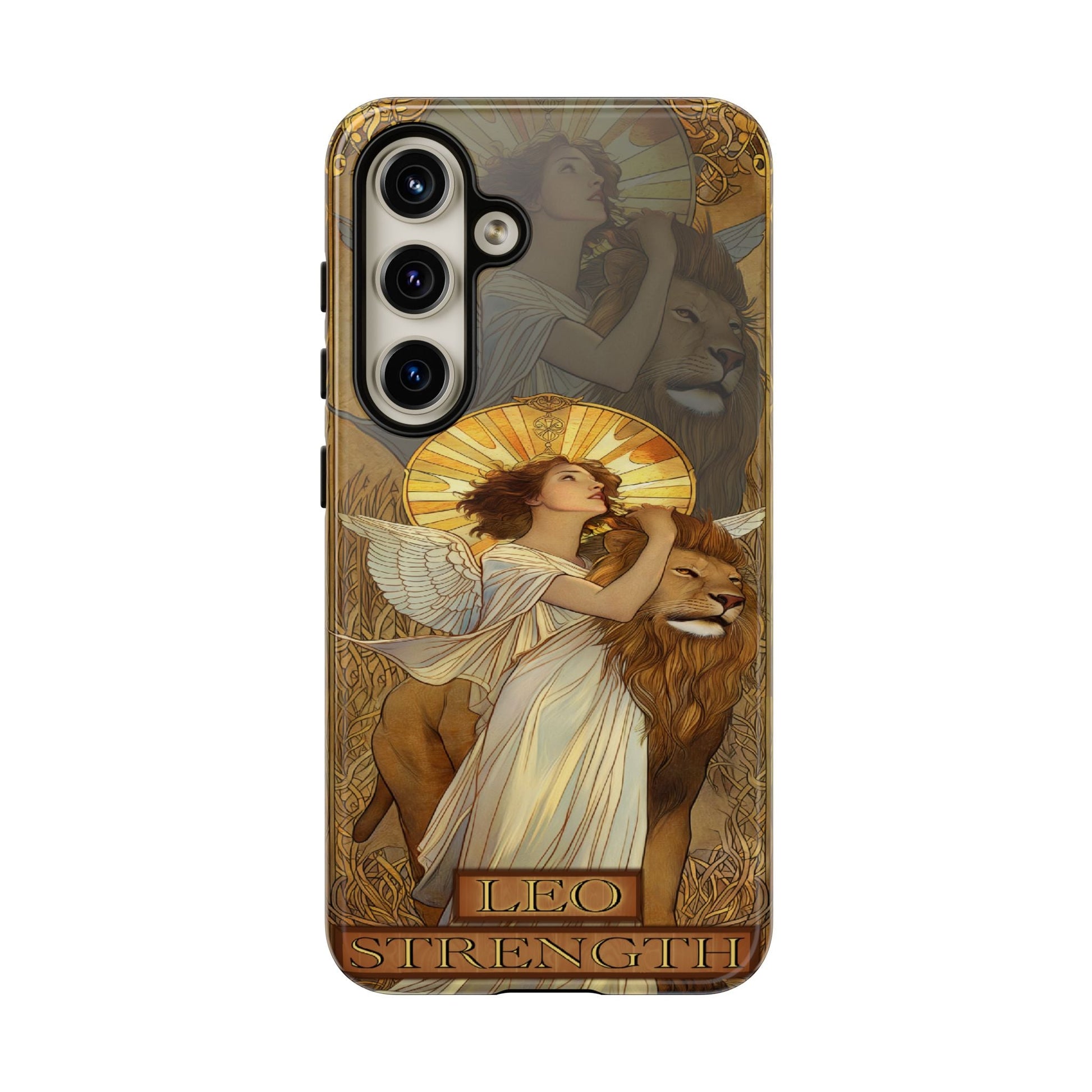 Leo "Strength" Tarot Card Phone Case Samsung Galaxy S24