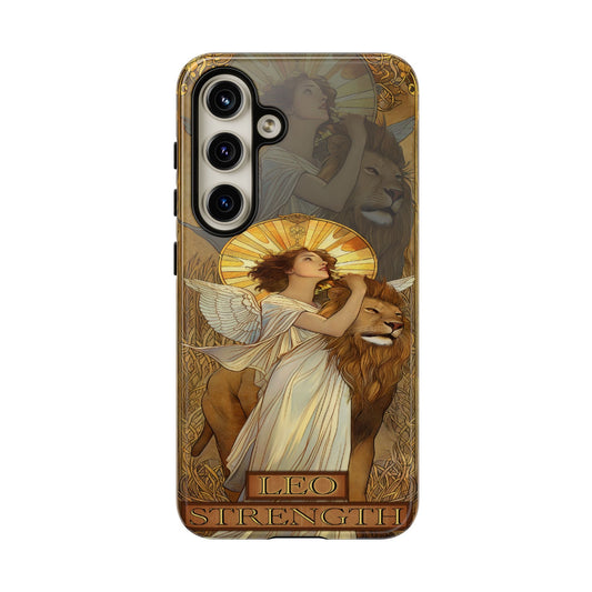 Leo "Strength" Tarot Card Phone Case Samsung Galaxy S24