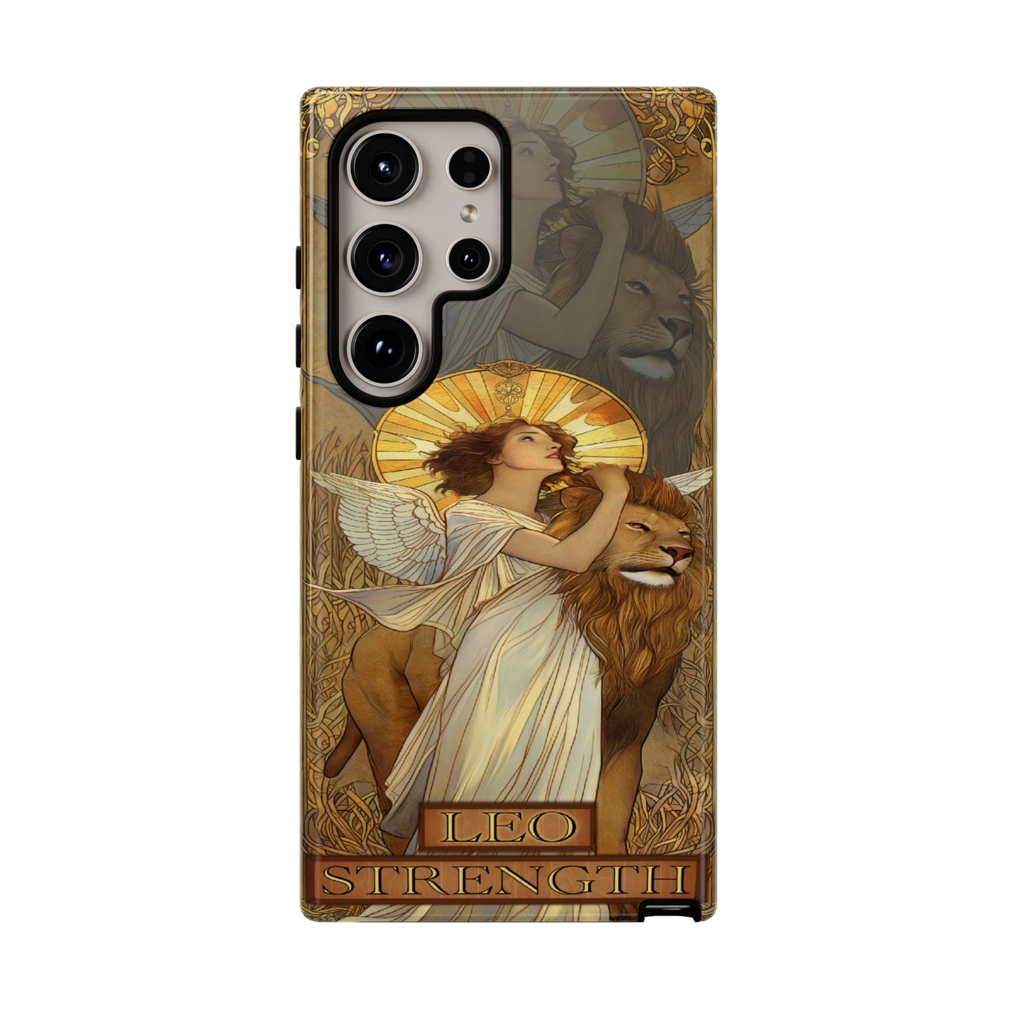 Leo "Strength" Tarot Card Phone Case Samsung Galaxy S24 Ultra
